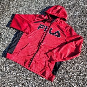 Men's Red & Black Fila brand jacket
